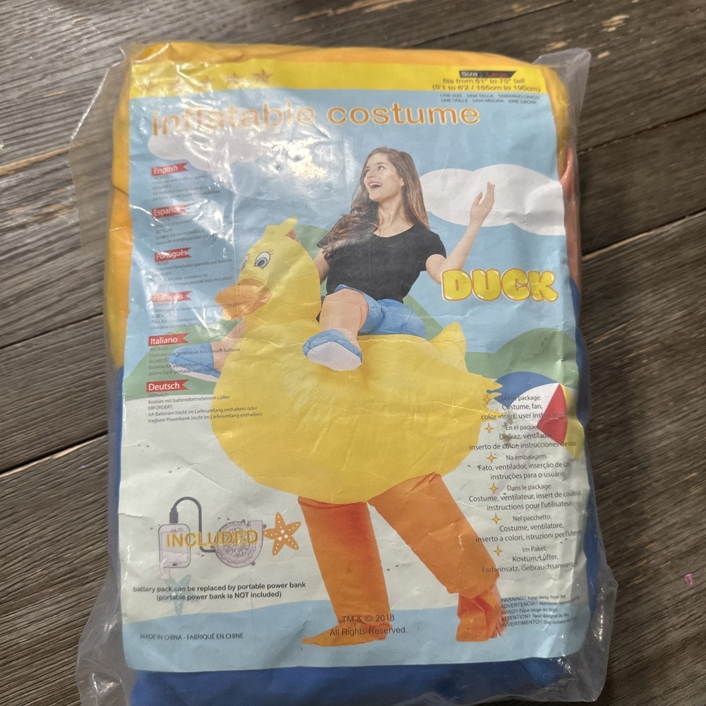 Inflatable Duck Costume for Kids - Yellow
